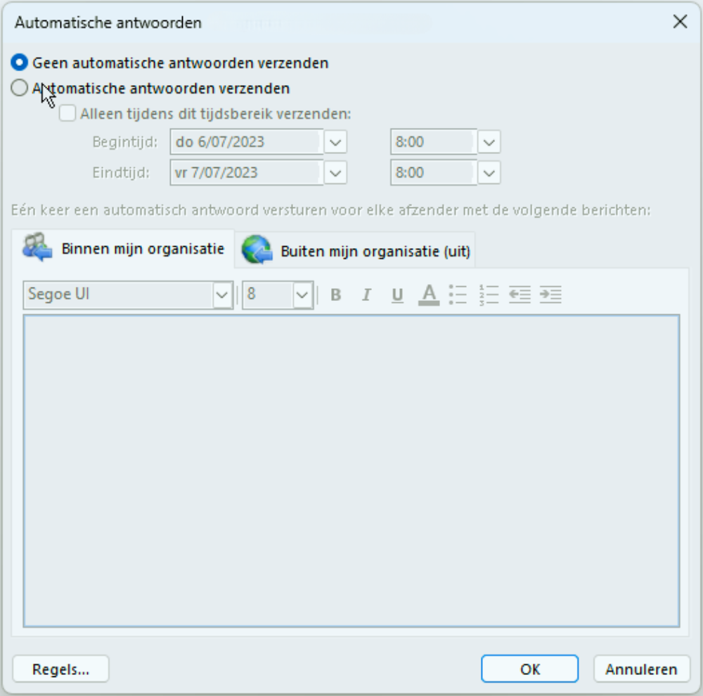 Ooo 23 1  Automatische Antwoorden